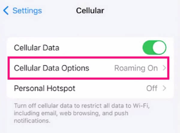 Localice la configuración en su iPhone