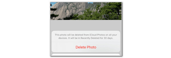 Tap Delete Photo Button