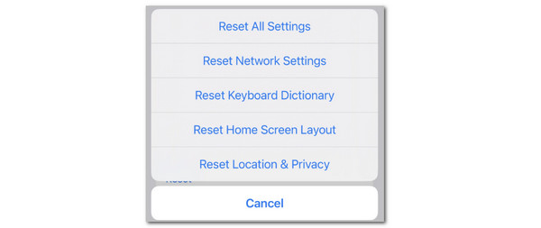 Tap Reset Network Settings