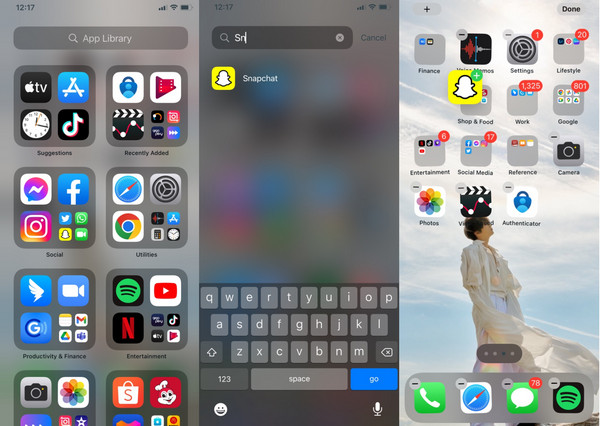 Unhide Apps on iPhone Home Screen through App Library