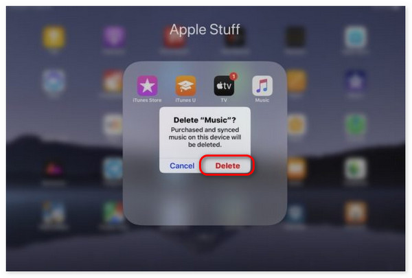 usuń aplikację na iPadzie
