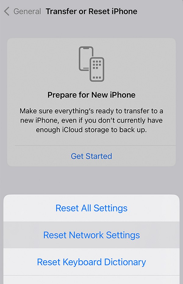 reset network settings