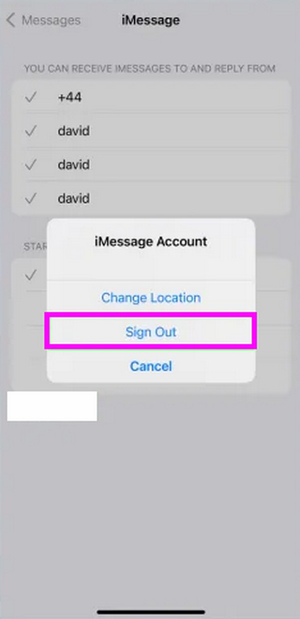 sign out account