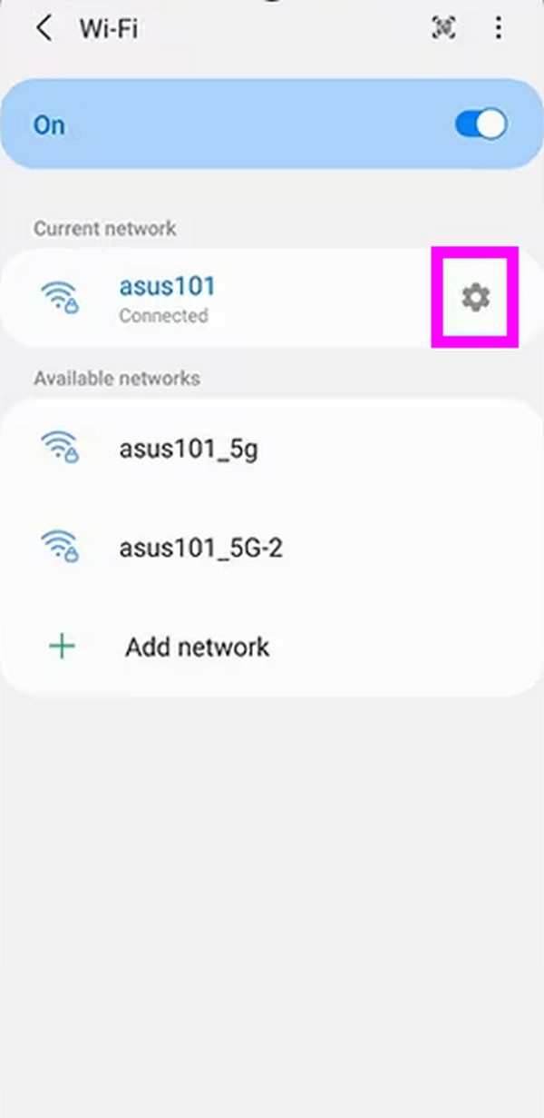 ponownie podłącz Androida do sieci Wi-Fi