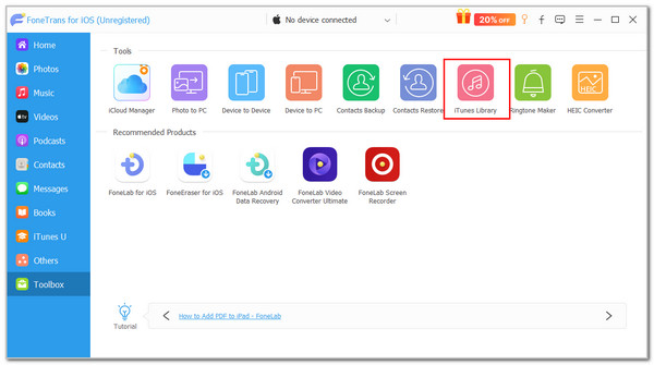 Click iTunes Library Button