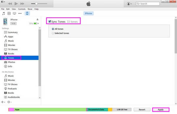 Tilføj ringetone til iTunes fra iPhone med iTunes