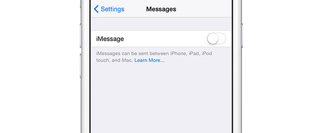 Comment déconnecter l'iPhone de l'iPad Désactiver iMessage