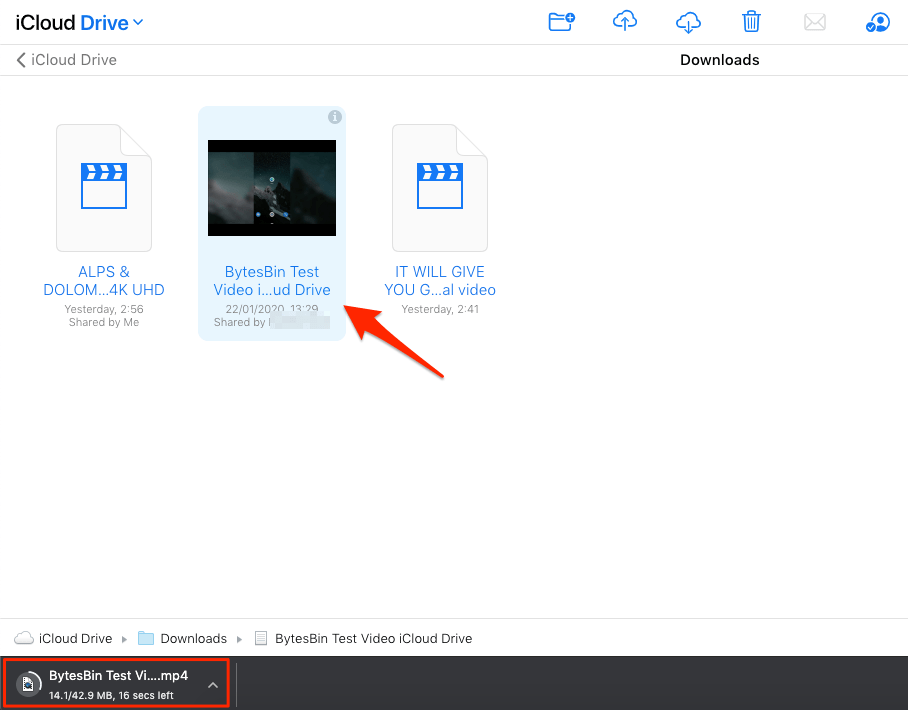 iCloud for Windows program on computer