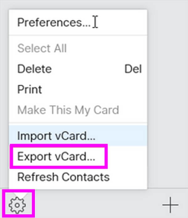 open the Contacts option and choose the contacts