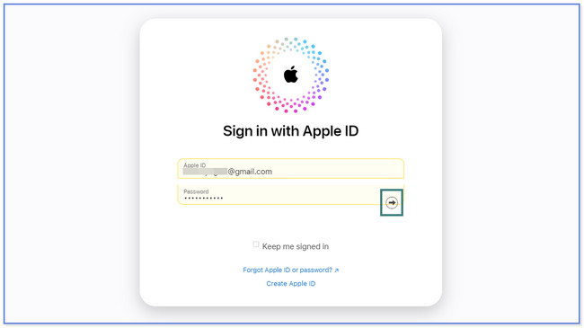 iCloud e-postasını ve şifresini girin