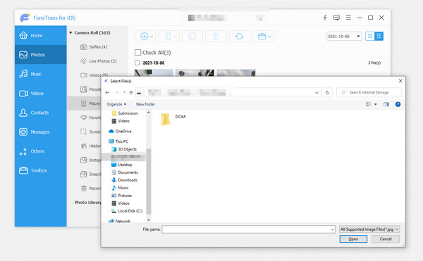 transfer it to your iPad's local drive