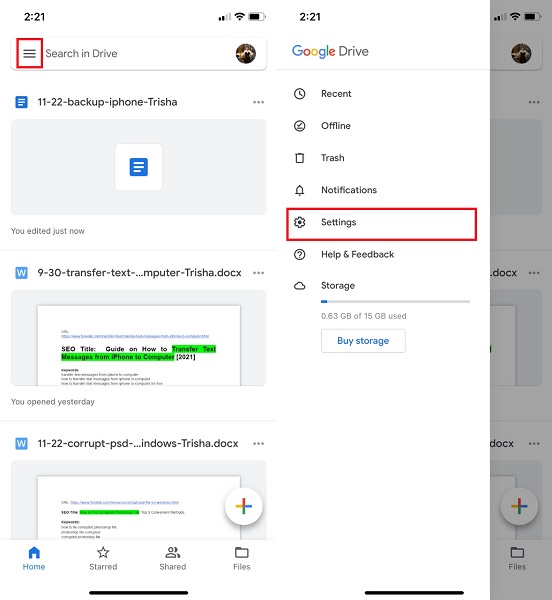 elige Configuración