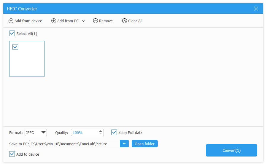 click convert button