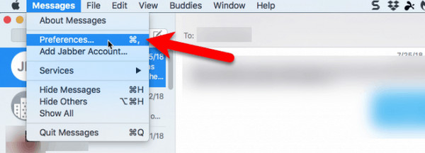 Click Preferences Button