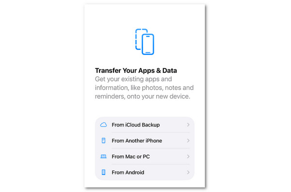 Tap From Icloud Backup Button