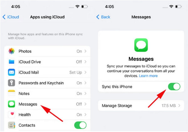Toggle On Sync This Iphone Slider