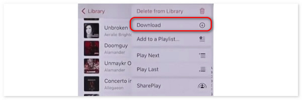 pobierz piosenkę z Apple Music na iPhone'a
