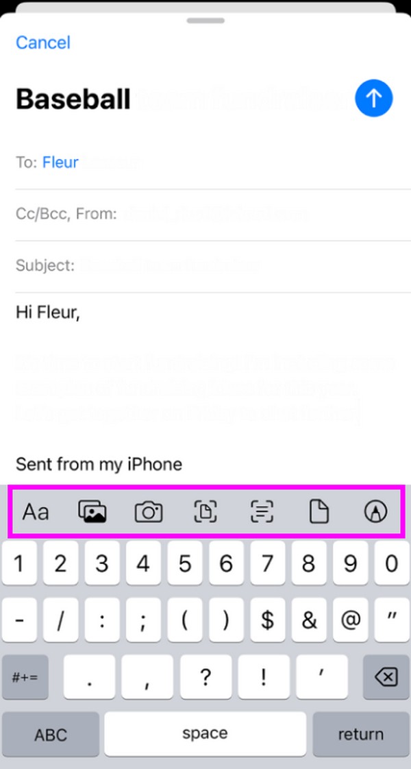 αποστολή αρχείων από το iphone μέσω email