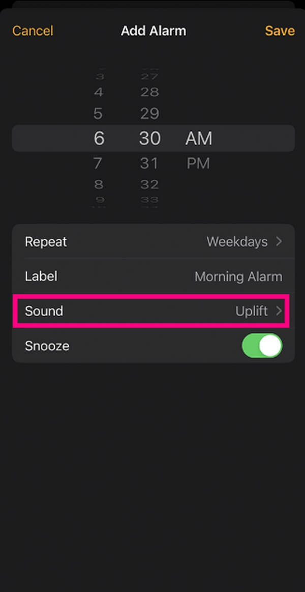 change alarm ringtone with clock-app