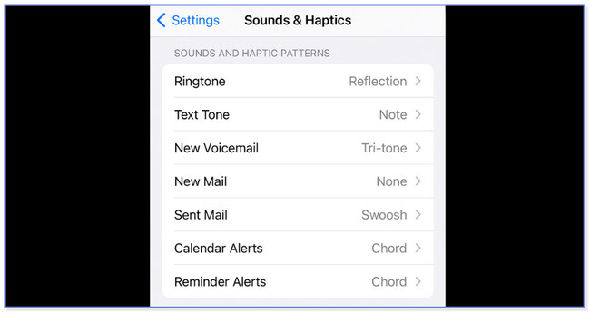 kies ringtone op iPhone-instellingen