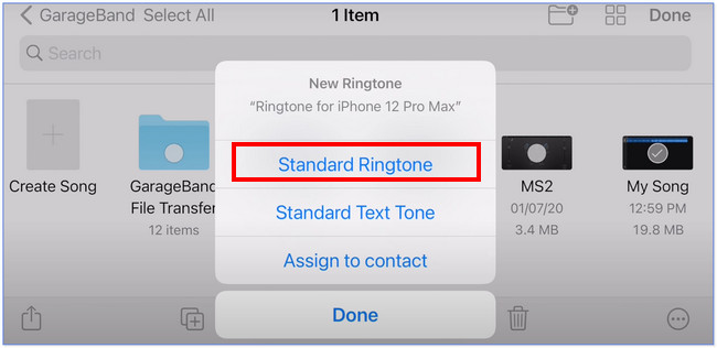 kies standaard ringtone