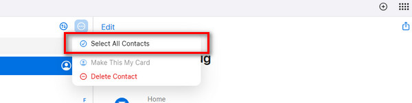Click Select All Contacts Button