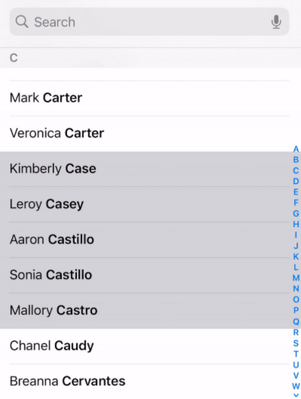 Select Your Contacts