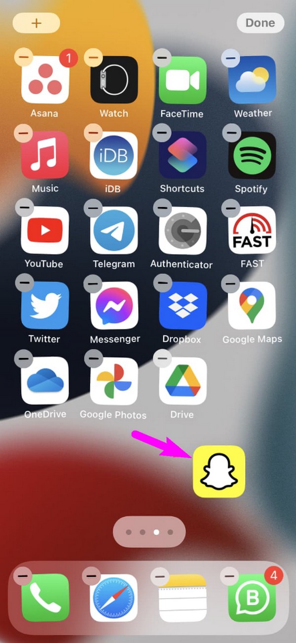 move apps around on home screen
