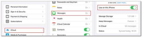 tap icloud