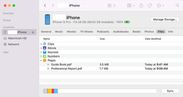 通過 Finder 將 App 從 iPhone 轉移到 iPad