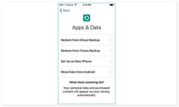 restore iphone from itunes backup