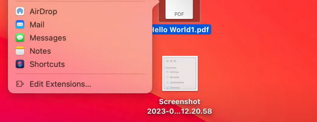 airdrop-knop op mac