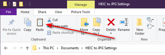 paste button on pc