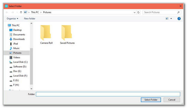 click select folder