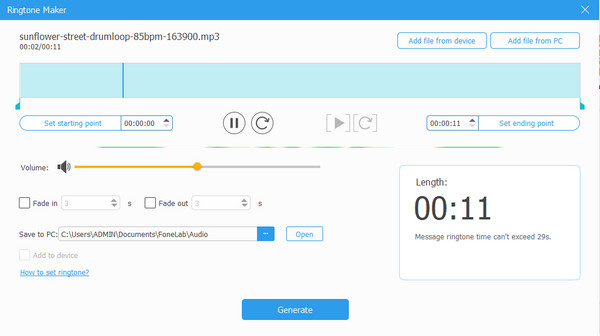 Click Generate Button