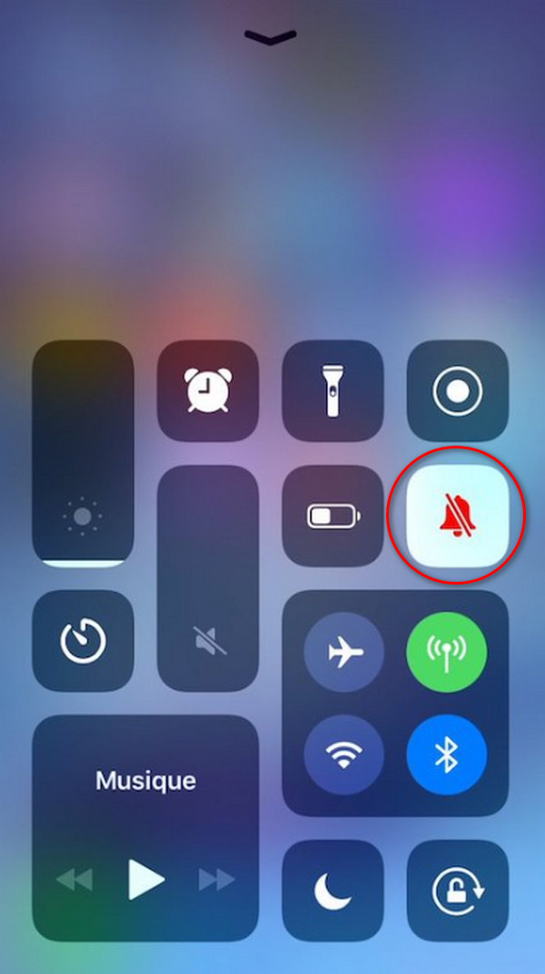 turn off silent mode on control center