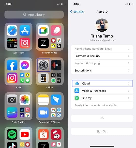 iPad's Settings app