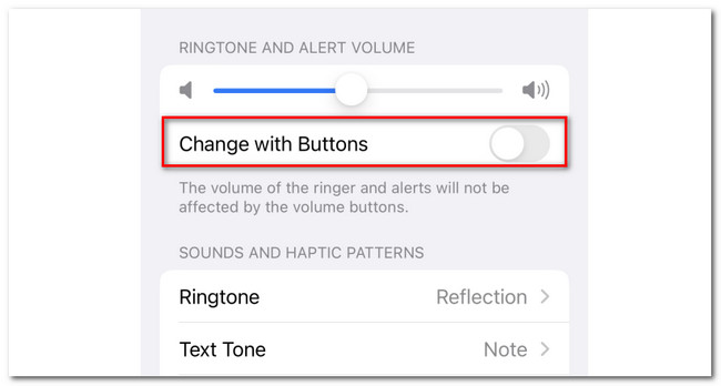 tap change with button slider