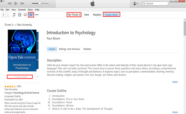 iTunes U Kurzy