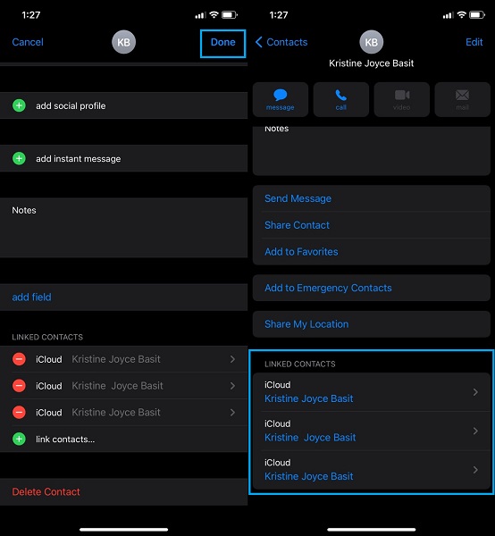 Link Contacts