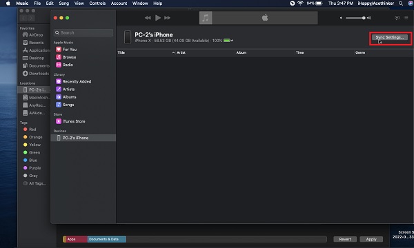 sync settings