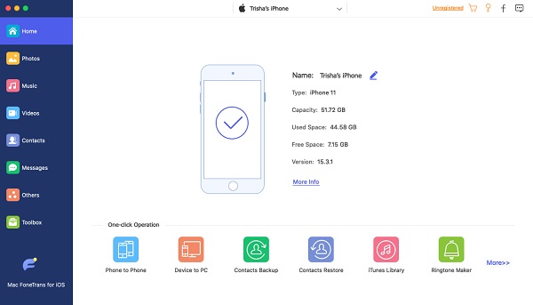 mostra le informazioni di base del tuo iPhone