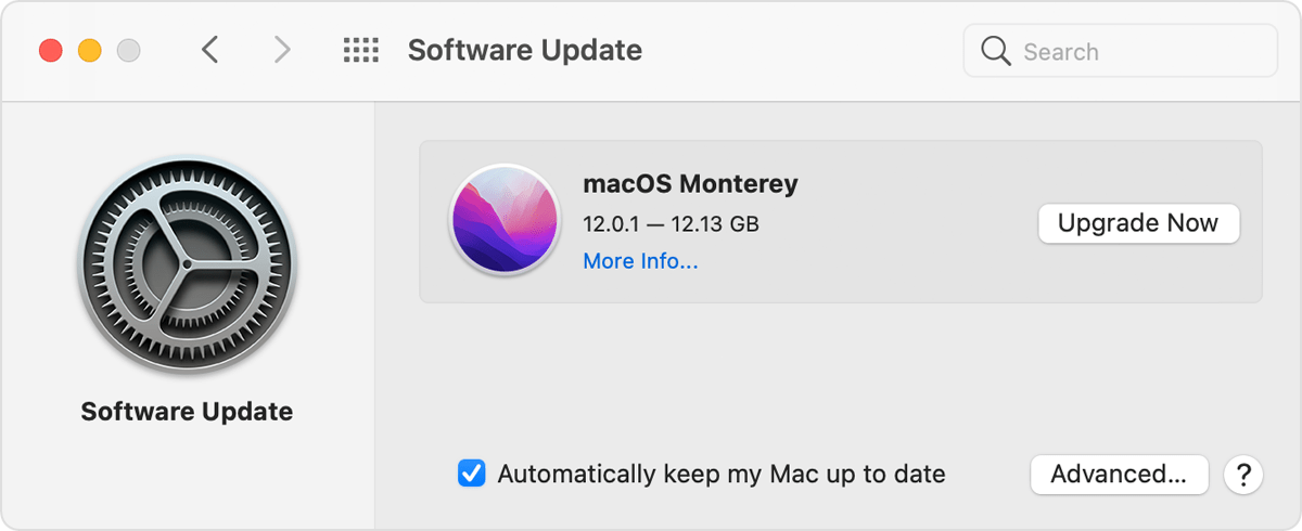 Обновите macos