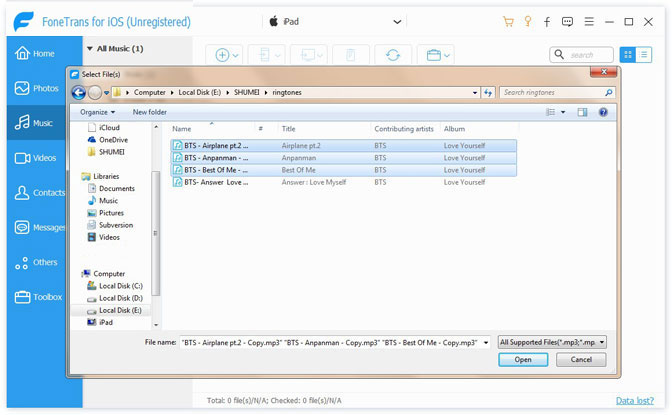 ringtone making add and choose music
