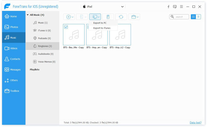 sonnerie faisant convertir le format de musique en m4r