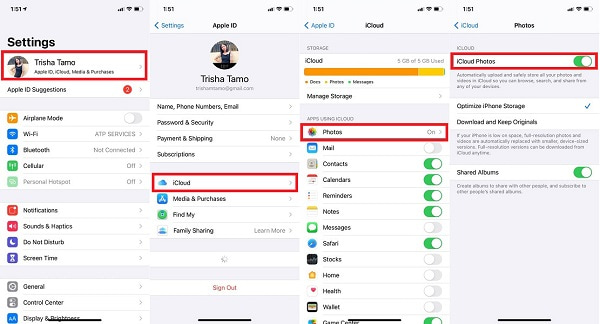 la aplicación de configuración de tu iPhone