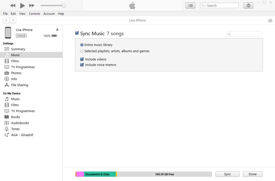 klik op het apparaatpictogram in iTunes