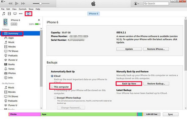 Transfer Contacts from iPhone to iPhone Using iTunes
