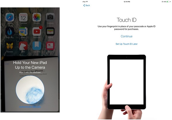 自動セットアップ機能を使用して、あるiPadから別のiPadにデータを転送する