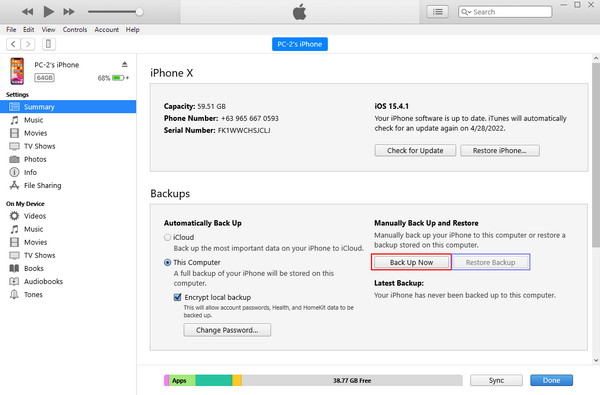 Transferir datos de iPhone a iPhone sin iCloud usando iTunes/Finder